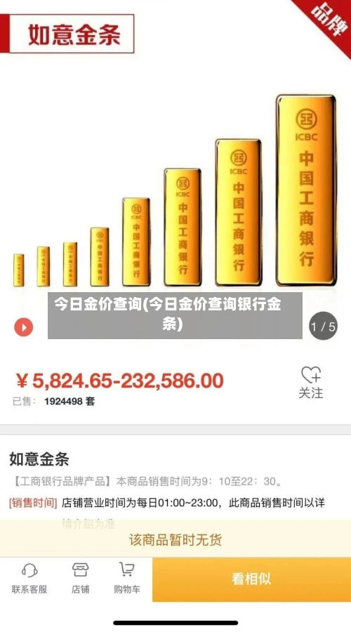 今日金价查询(今日金价查询银行金条)