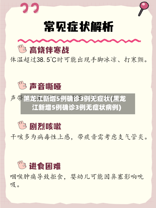 黑龙江新增5例确诊3例无症状(黑龙江新增5例确诊3例无症状病例)